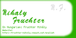 mihaly fruchter business card
